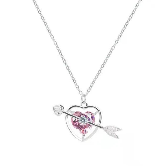 Angel Peach Heart Necklace - Buddha Power Store