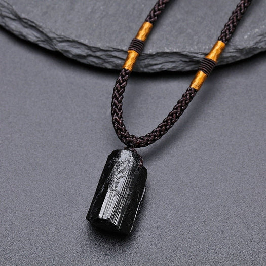Black Tourmaline Healing Stone Necklace - Buddha Power Store