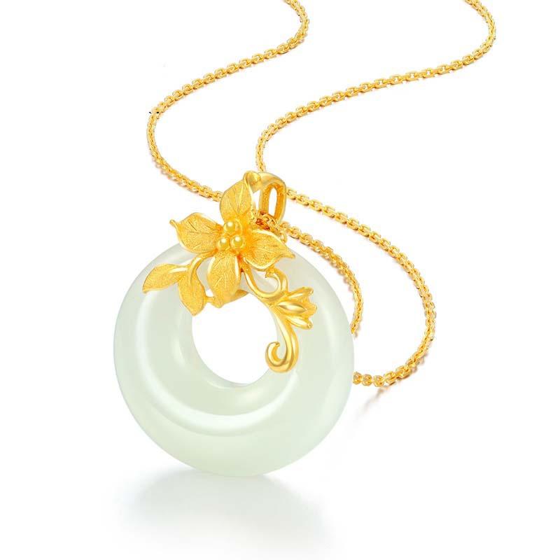White Jade Auspicious Necklace - Buddha Power Store