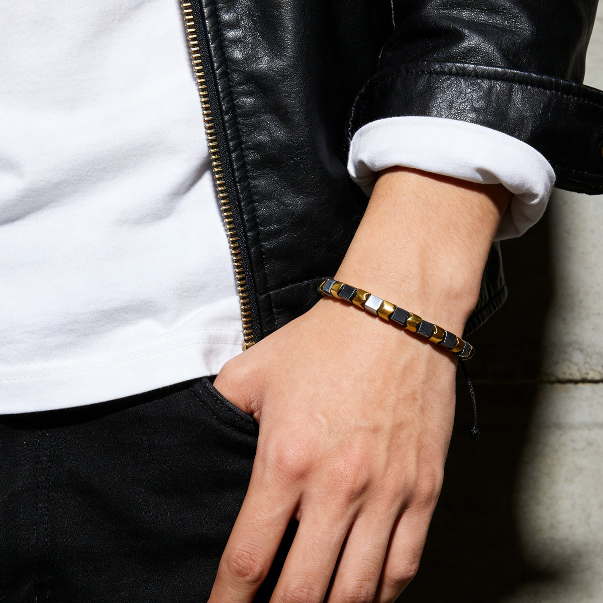 Triple-Tone Hematite Energy Bracelet