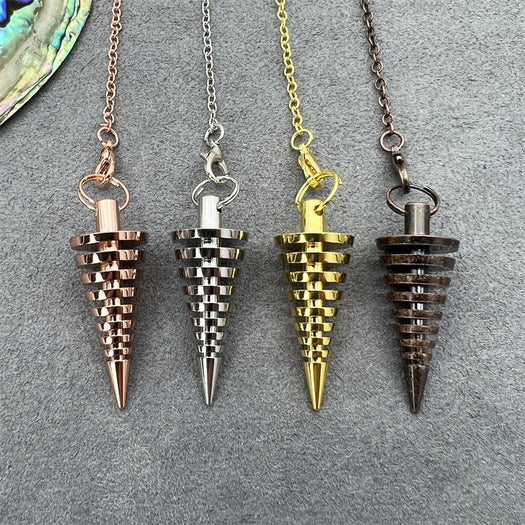 The Inner Guide copper dowsing pendulum detail view
