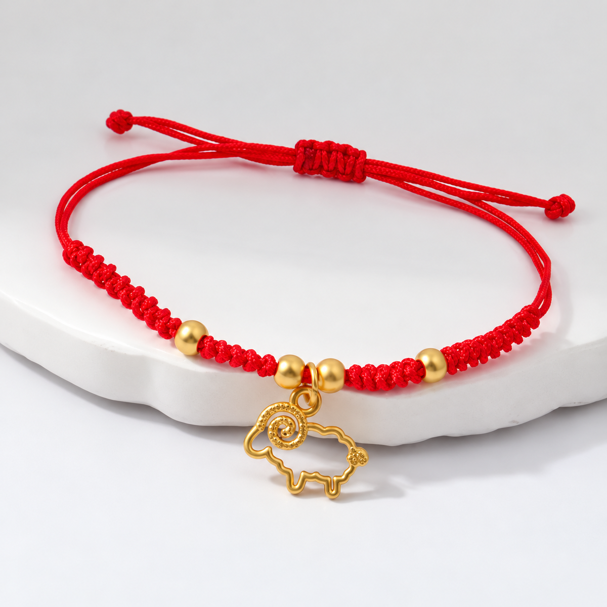2027 Year of the Goat Red String Bracelet