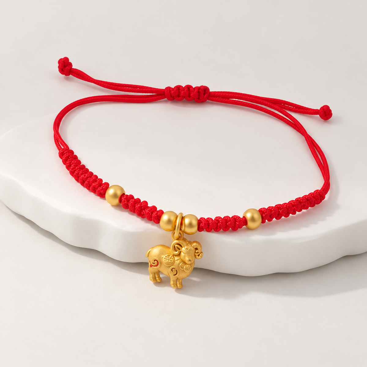 2027 Year of the Goat Red String Bracelet