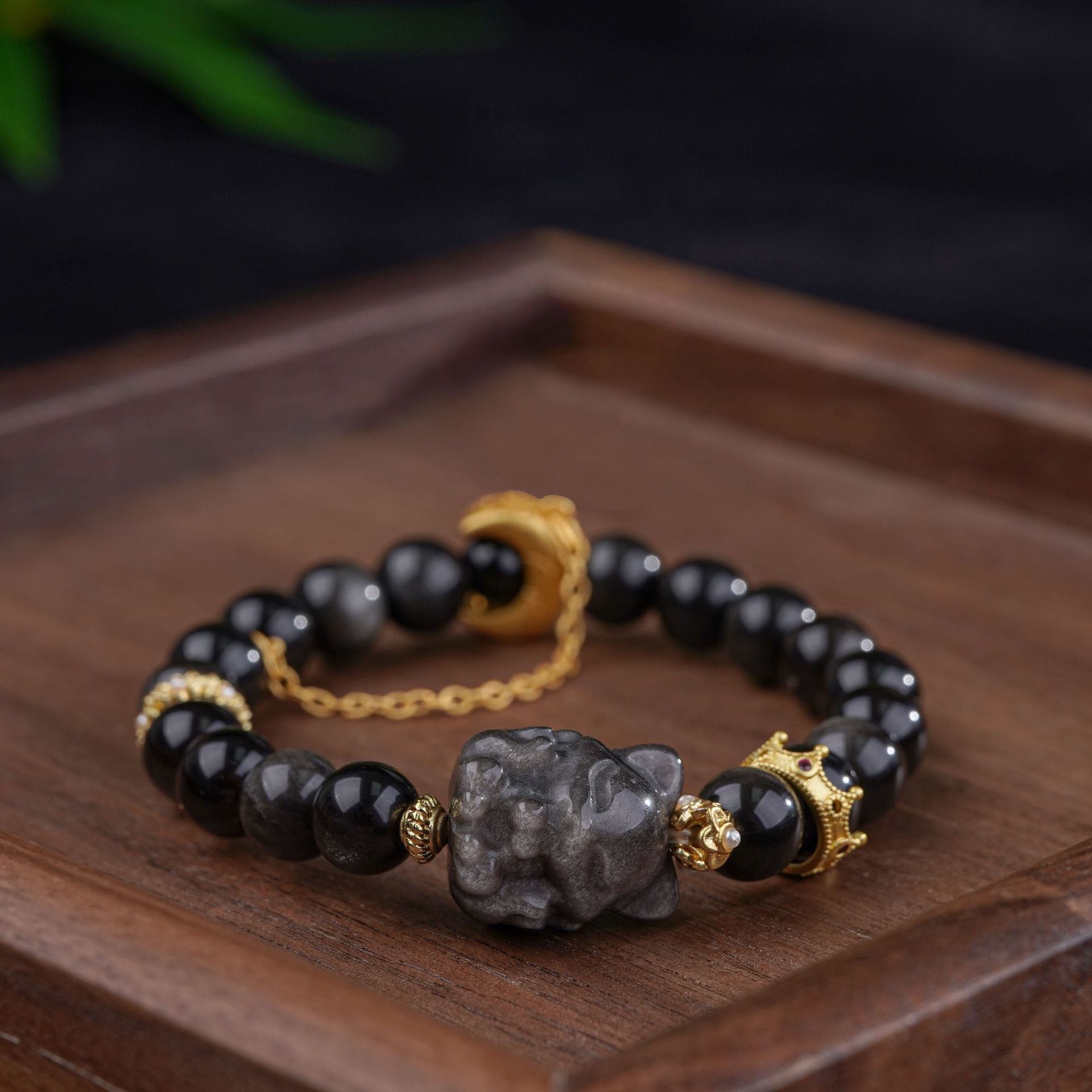 Bracelet de protection en obsidienne noire - Buddha Power Store