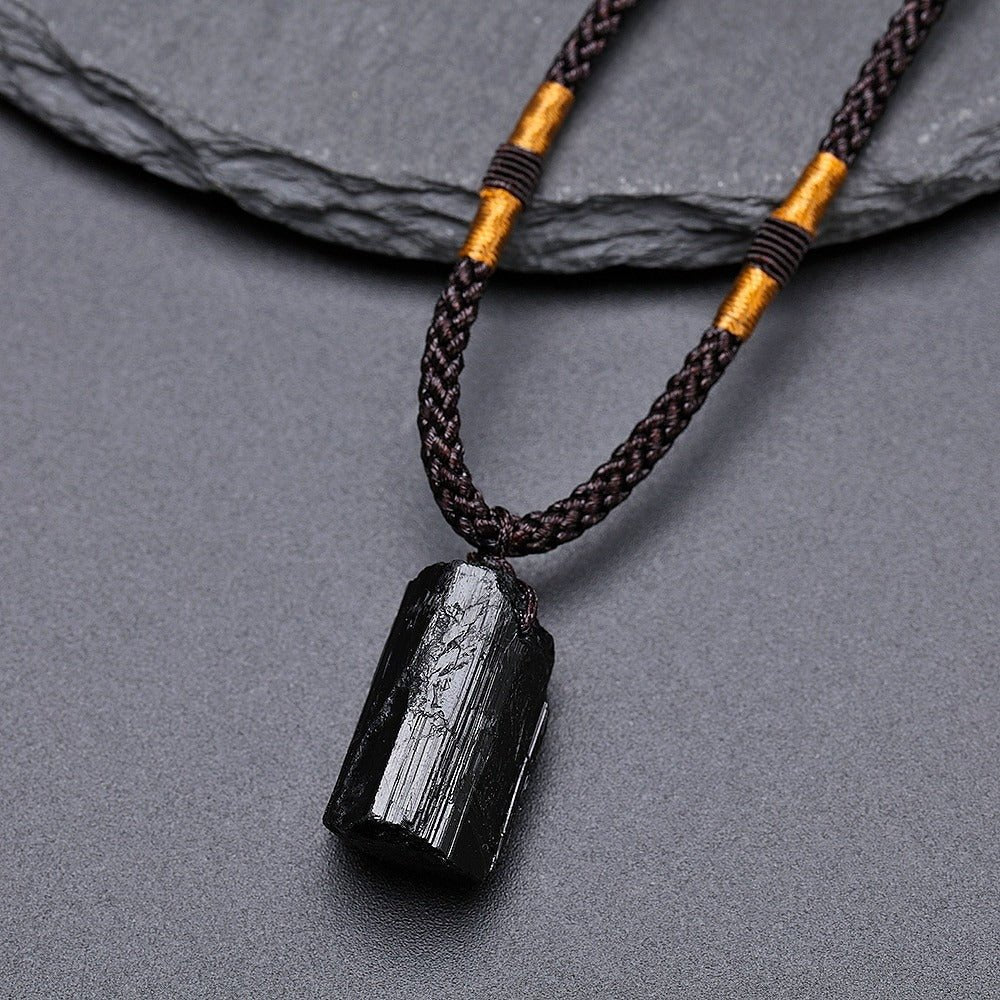 Collar de piedra curativa de turmalina negra - Buddha Power Store
