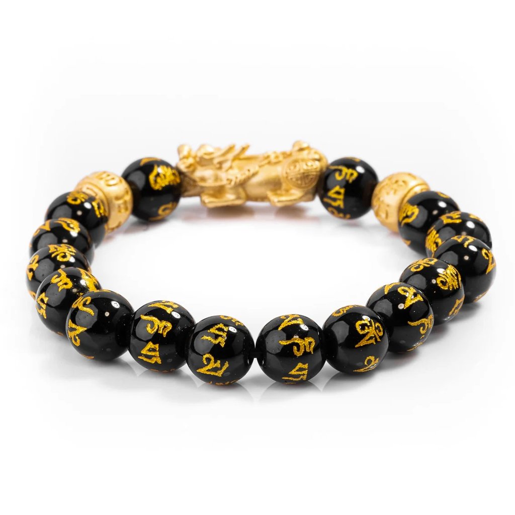 Feng Shui Black Obsidian Wealth Bracelet - Buddha Power Store
