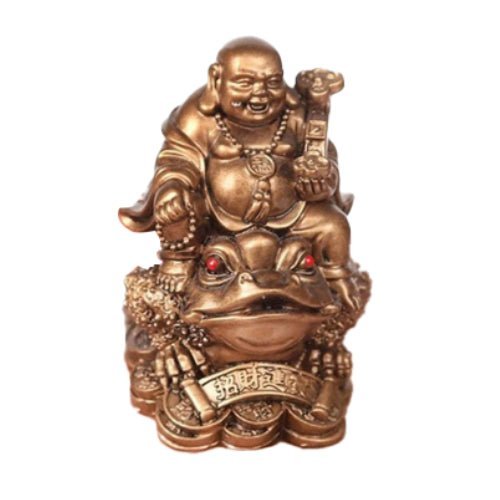 Adorno de sapo del dinero del Buda sonriente Feng Shui - Buddha Power Store