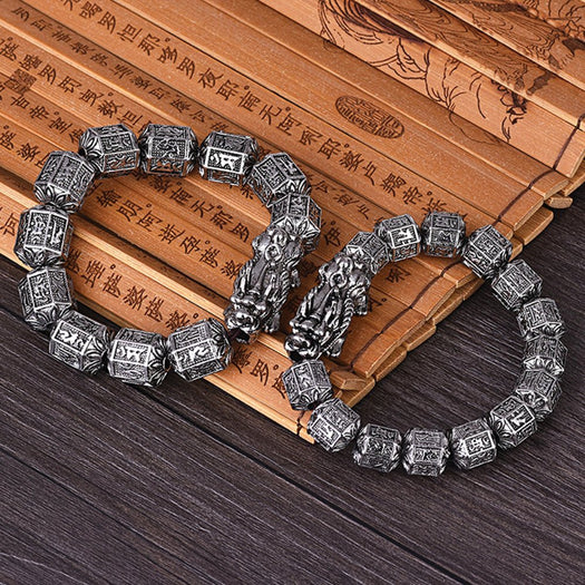 Feng Shui Pixiu Sanskrit Mantra Sternzeichen-Armband – Buddha Power Store