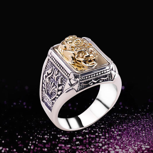 Feng Shui Pixiu Silver Ring - Buddha Power Store