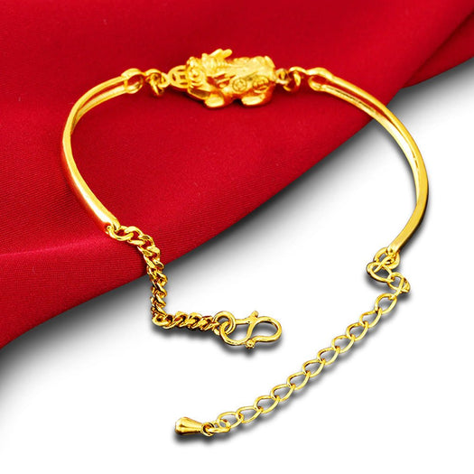 Gold Pixiu Wealth Bracelet - Buddha Power Store