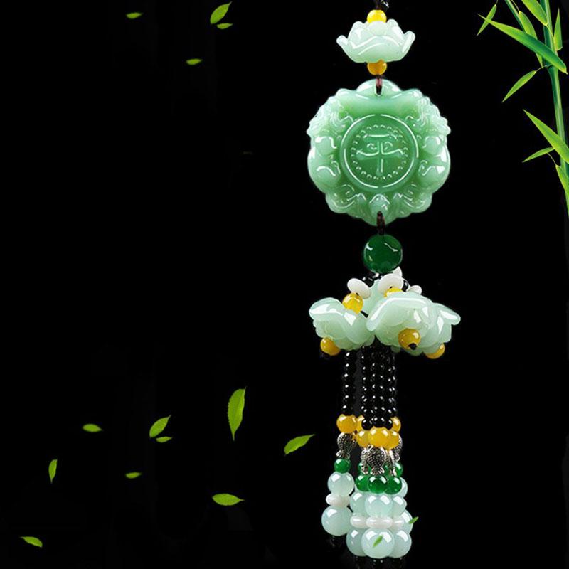 Green Jade Car Hanging Charm - Buddha Power Store
