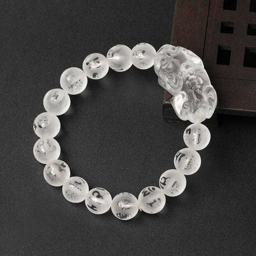 Bracelet Pixiu en cristal blanc de l'Himalaya - Buddha Power Store