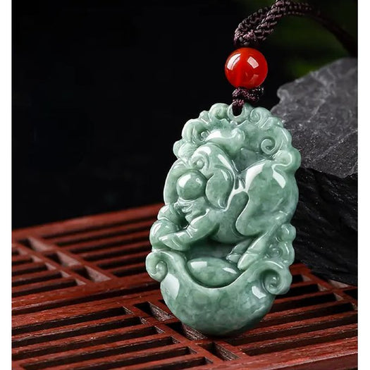 Jadeite Good Luck Necklace - Buddha Power Store