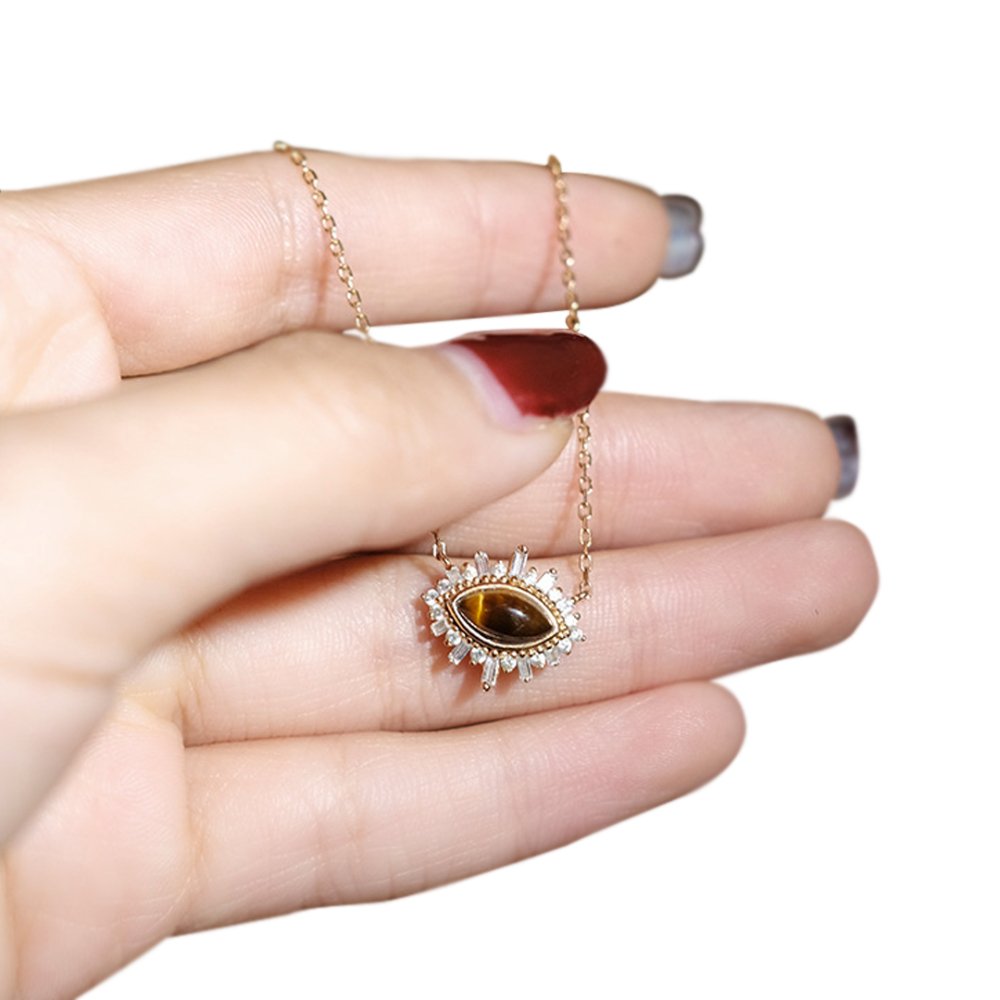 Natural Tiger’s Eye Healing Necklace - Buddha Power Store
