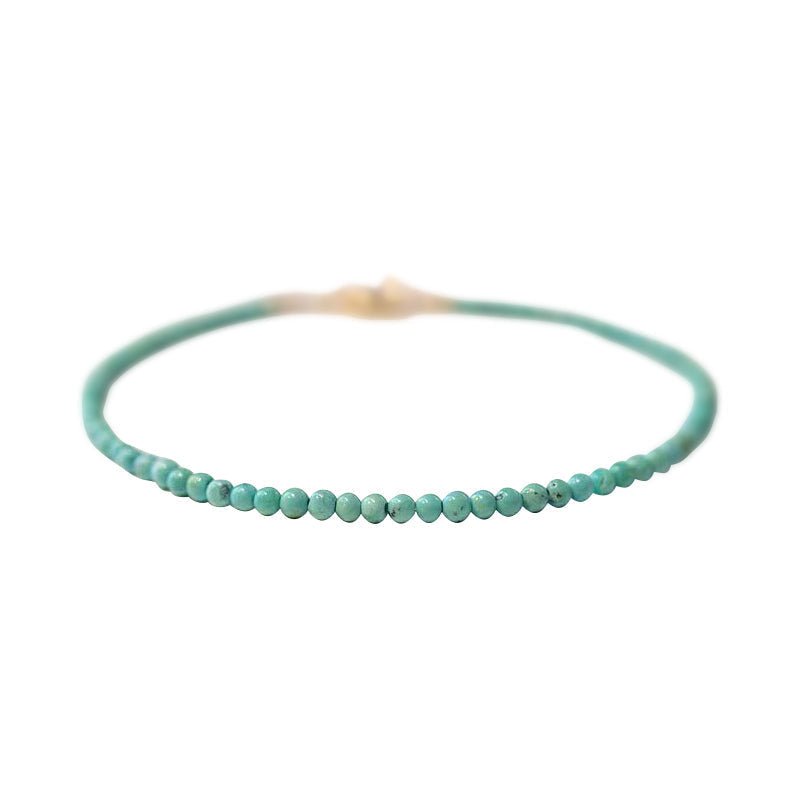 Schutzarmband mit natürlichen türkisfarbenen Perlen – Buddha Power Store