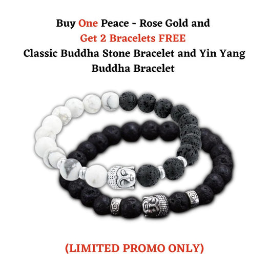 Paix - Or Rose (Obtenez GRATUITEMENT 2 Bracelets Bouddha) - Buddha Power Store