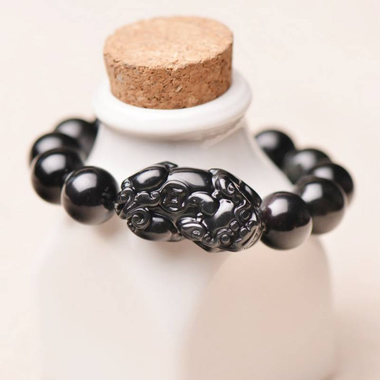 Pi yao obsidian wealth bracelet Clearance