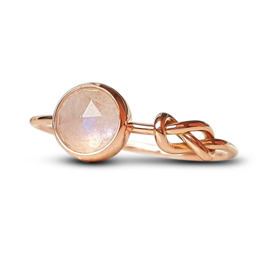 Pink Opal Lucky Knot Infinity Ring - Buddha Power Store