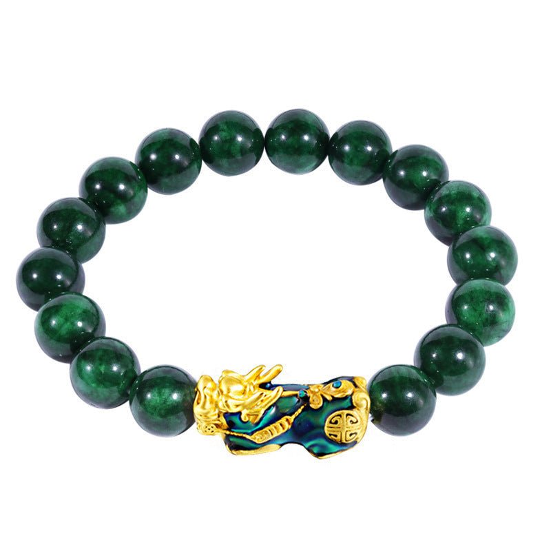 Bracelet de jade de protection d'abondance Piyao - Buddha Power Store