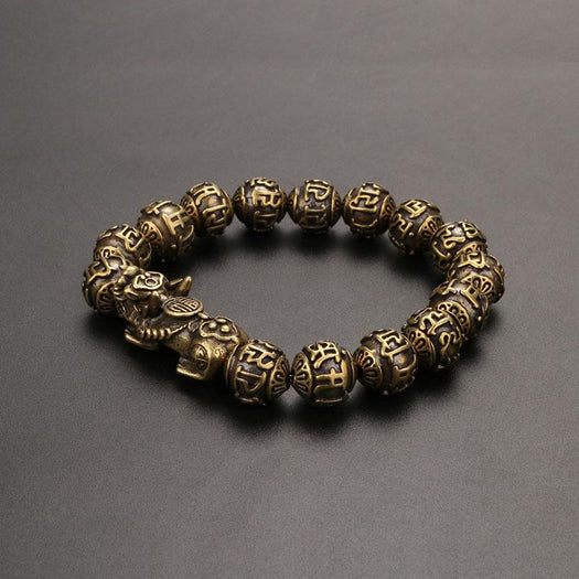 Pixiu-Mantra-Armband aus reinem Kupfer – Buddha Power Store
