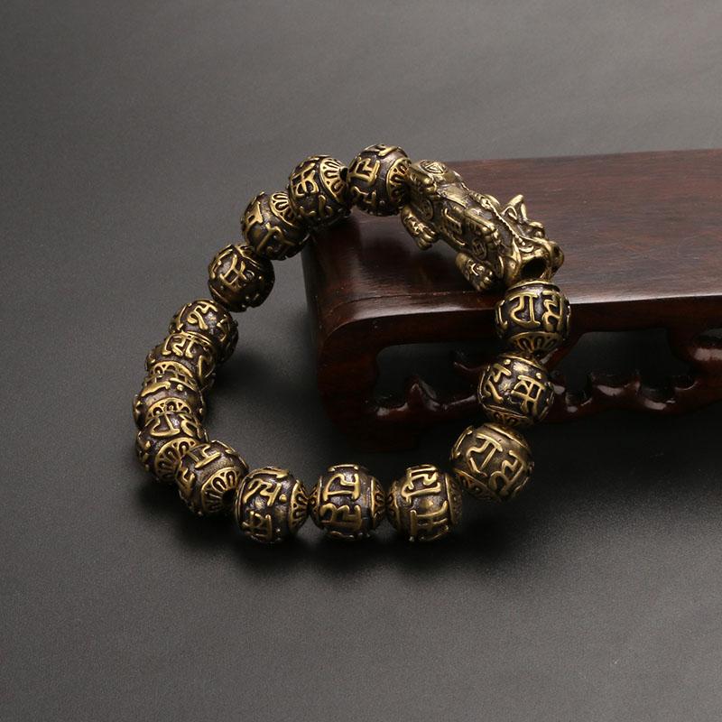 Pixiu-Mantra-Armband aus reinem Kupfer – Buddha Power Store