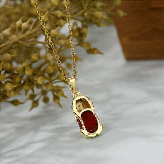 Red Garnet Pixiu Wealth Necklace - Buddha Power Store
