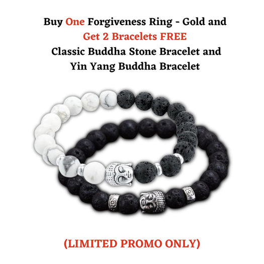 La bague de pardon - Or (Obtenez 2 bracelets Bouddha GRATUITS) - Buddha Power Store