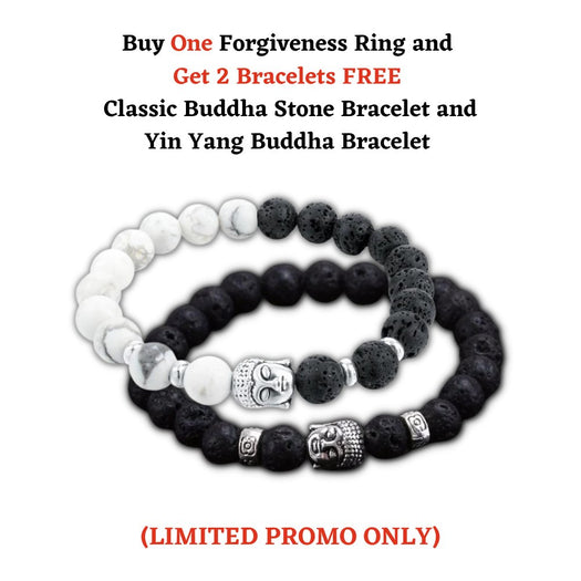 La bague de pardon - Argent (Obtenez 2 bracelets Bouddha GRATUITS) - Buddha Power Store