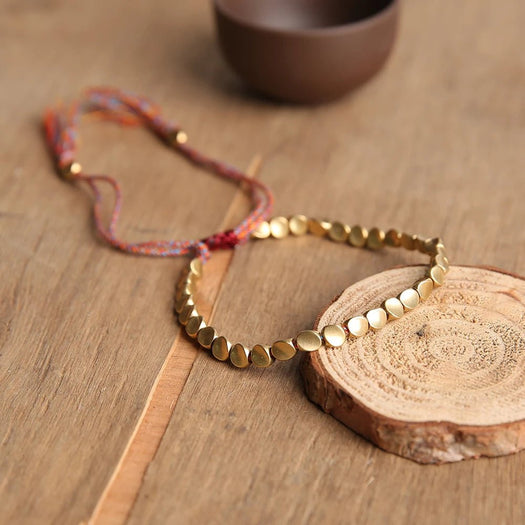 Bracelet tibétain en perles de cuivre - Buddha Power Store