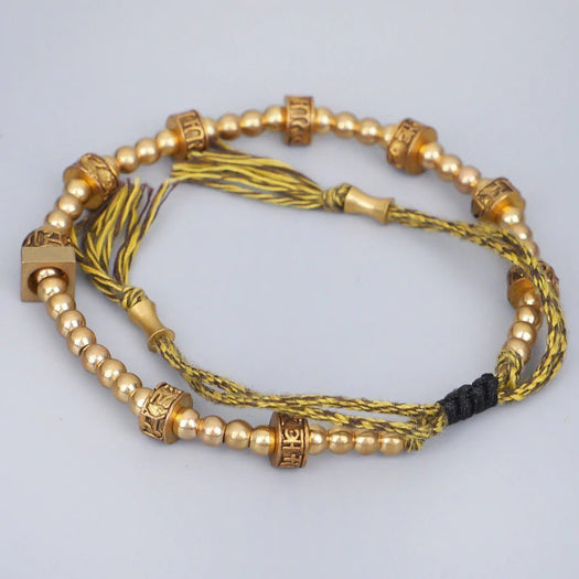 Tibetan Golden Mantra Bracelet - Buddha Power Store